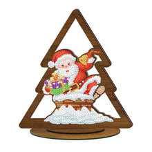 Load image into Gallery viewer, Wooden Christmas Table Top Diamond Painting Ornament Kits Xmas Home Decor (E)
