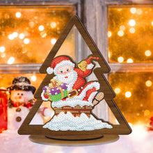 Load image into Gallery viewer, Wooden Christmas Table Top Diamond Painting Ornament Kits Xmas Home Decor (E)
