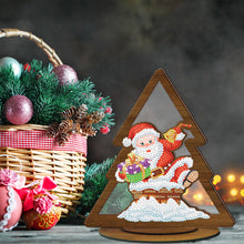 Load image into Gallery viewer, Wooden Christmas Table Top Diamond Painting Ornament Kits Xmas Home Decor (E)
