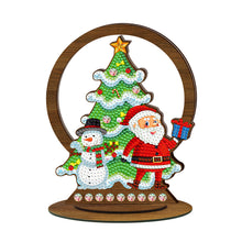Load image into Gallery viewer, Wooden Christmas Table Top Diamond Painting Ornament Kits Xmas Home Decor (F)
