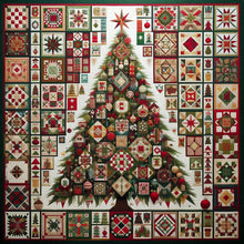 Load image into Gallery viewer, Diamond Painting - Full Round - Fabric Christmas Tree (50*50CM)
