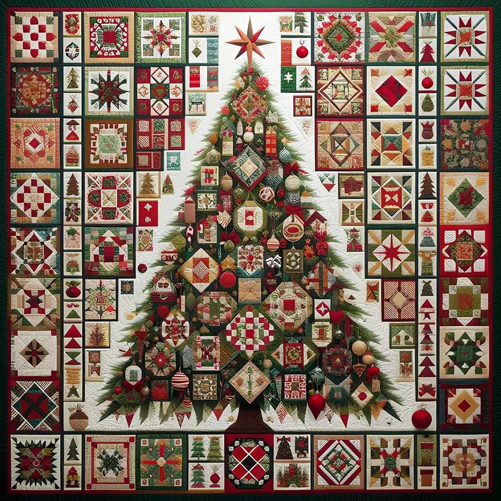 Diamond Painting - Full Round - Fabric Christmas Tree (50*50CM)