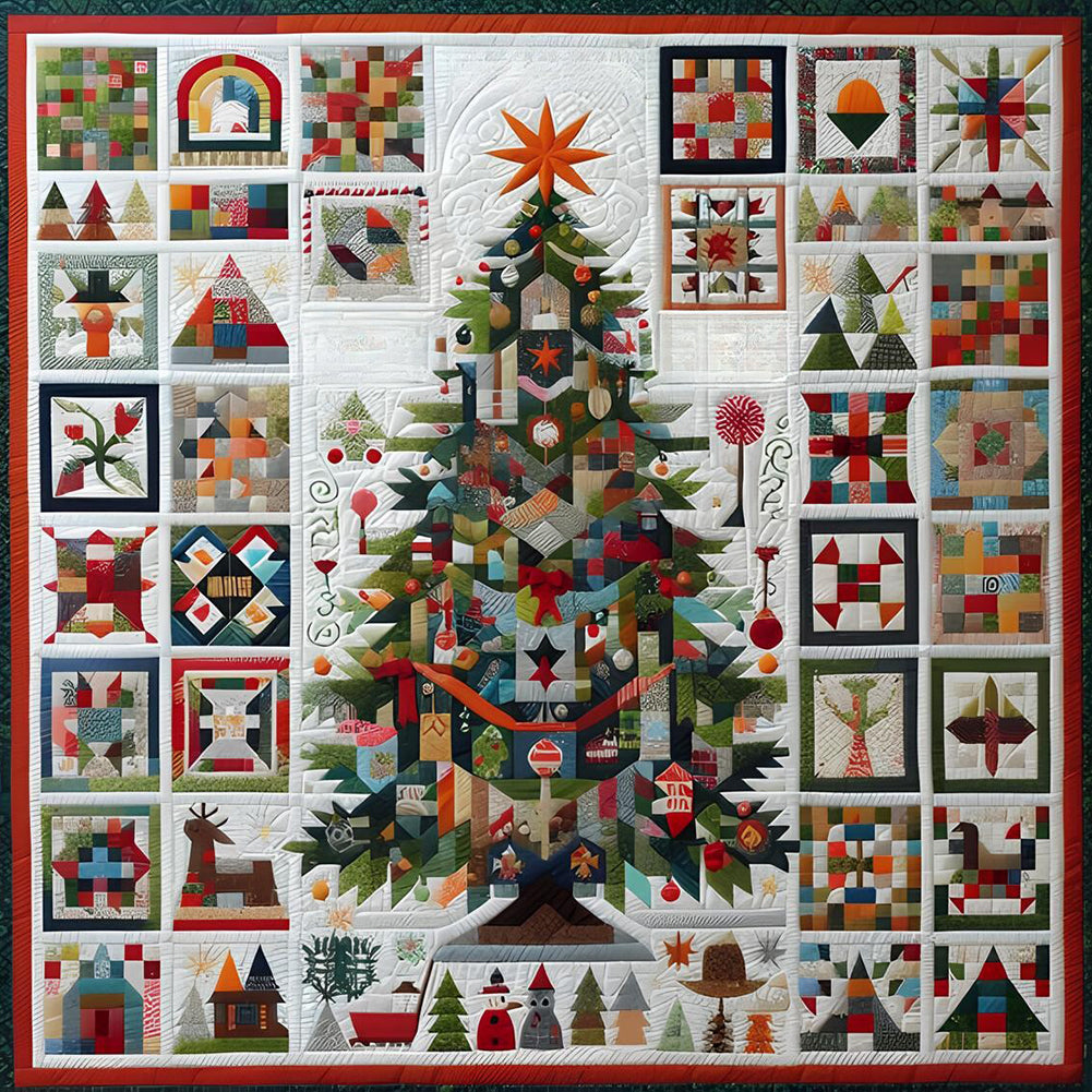 Diamond Painting - Full Round - Embroidered Christmas Tree (50*50CM)