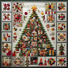 Load image into Gallery viewer, Diamond Painting - Full Round - Star Fabric Christmas Tree (50*50CM)

