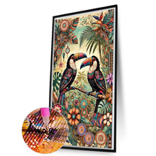 Load image into Gallery viewer, Diamond Painting - Full Round - Abstract Coconut Tree Toucan (50*85CM)
