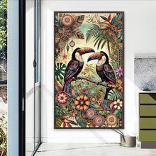 Load image into Gallery viewer, Diamond Painting - Full Round - Abstract Coconut Tree Toucan (50*85CM)
