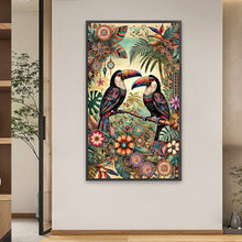 Load image into Gallery viewer, Diamond Painting - Full Round - Abstract Coconut Tree Toucan (50*85CM)
