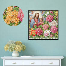 Load image into Gallery viewer, Diamond Painting - Partial Special Shaped - Our Lady of Jesus (30*30CM)

