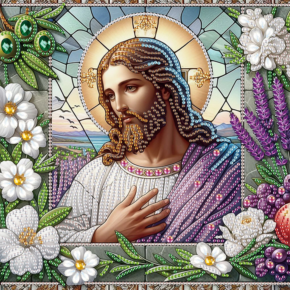 Diamond Painting - Partial Special Shaped - Our Lady of Jesus (30*30CM)