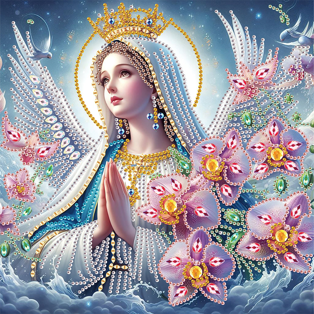 Diamond Painting - Partial Special Shaped - Our Lady of Jesus (30*30CM)