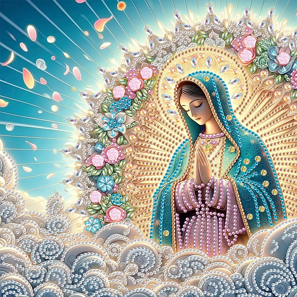 Diamond Painting - Partial Special Shaped - Our Lady of Jesus Jesus (30*30CM)