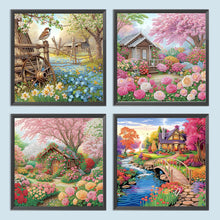 Load image into Gallery viewer, 4pcs Diamond Painting - Partial Special Shaped - Village House (40*40CM)
