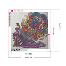Load image into Gallery viewer, Diamond Painting - Full Round - Purple dress beauty (40*40CM)
