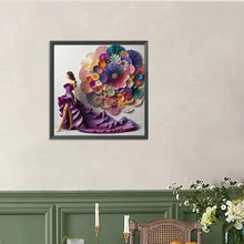 Load image into Gallery viewer, Diamond Painting - Full Round - Purple dress beauty (40*40CM)
