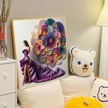Load image into Gallery viewer, Diamond Painting - Full Round - Purple dress beauty (40*40CM)
