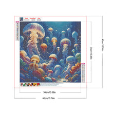 Load image into Gallery viewer, Diamond Painting - Full Round - Underwater jellyfish (40*40CM)
