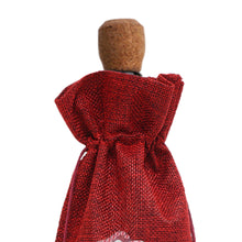 Load image into Gallery viewer, 2pcs Christmas Diamond Art Linen Wine Gift Bag Diamond Painting Red Wine Bag (E)
