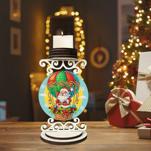 Load image into Gallery viewer, Wooden Special Shaped Santa Claus 5D DIY Diamond Handmade Candlestick for Home
