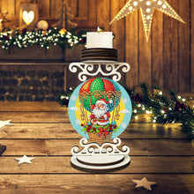 Load image into Gallery viewer, Wooden Special Shaped Santa Claus 5D DIY Diamond Handmade Candlestick for Home
