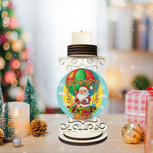 Load image into Gallery viewer, Wooden Special Shaped Santa Claus 5D DIY Diamond Handmade Candlestick for Home
