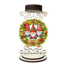 Load image into Gallery viewer, Wooden Special Shaped Christmas Gnome DIY Diamond Handmade Candlestick for Home
