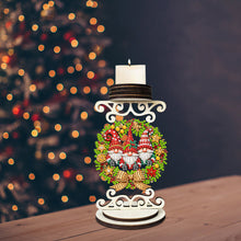 Load image into Gallery viewer, Wooden Special Shaped Christmas Gnome DIY Diamond Handmade Candlestick for Home
