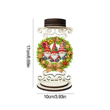 Load image into Gallery viewer, Wooden Special Shaped Christmas Gnome DIY Diamond Handmade Candlestick for Home
