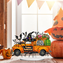 Load image into Gallery viewer, PET Halloween Pumpkin Car Desktop Diamond Art Kit Diamond Painting Desktop Decor
