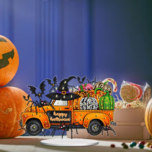 Load image into Gallery viewer, PET Halloween Pumpkin Car Desktop Diamond Art Kit Diamond Painting Desktop Decor
