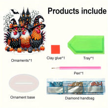 Load image into Gallery viewer, PET Halloween Chicken Desktop Diamond Art Kits Diamond Painting Desktop Decor
