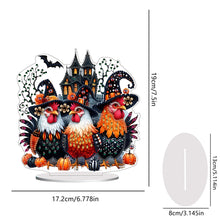 Load image into Gallery viewer, PET Halloween Chicken Desktop Diamond Art Kits Diamond Painting Desktop Decor
