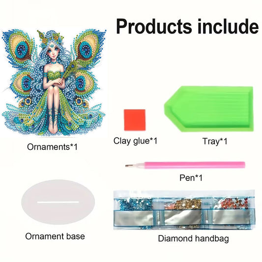 PET Elf Angel Girl Desktop Diamond Art Kits Diamond Painting Desktop Ornament