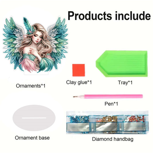 PET Elf Angel Girl Desktop Diamond Art Kits Diamond Painting Desktop Ornament