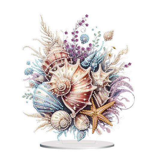 PET Beautiful Shells Desktop Diamond Art Kits Diamond Painting Desktop Ornament