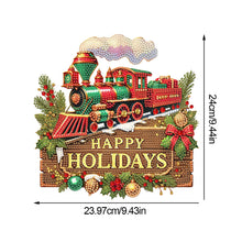 Load image into Gallery viewer, Christmas Acrylic Single-Side Diamond Painting Hanging Pendant Decor (Train)
