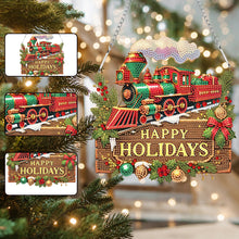 Load image into Gallery viewer, Christmas Acrylic Single-Side Diamond Painting Hanging Pendant Decor (Train)
