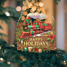 Load image into Gallery viewer, Christmas Acrylic Single-Side Diamond Painting Hanging Pendant Decor (Train)
