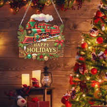 Load image into Gallery viewer, Christmas Acrylic Single-Side Diamond Painting Hanging Pendant Decor (Train)
