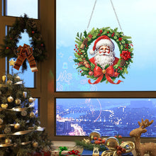 Load image into Gallery viewer, Christmas Acrylic Single-Side Diamond Painting Hanging Pendant (Santa Claus)
