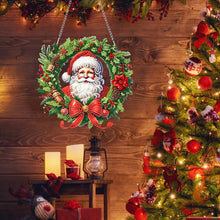 Load image into Gallery viewer, Christmas Acrylic Single-Side Diamond Painting Hanging Pendant (Santa Claus)
