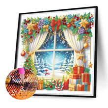 Load image into Gallery viewer, Diamond Painting - Partial Special Shaped - Christmas window scenery (40*40CM)
