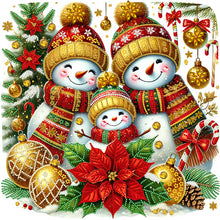 Load image into Gallery viewer, Diamond Painting - Partial Special Shaped - Christmas snowman (40*40CM)
