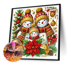 Load image into Gallery viewer, Diamond Painting - Partial Special Shaped - Christmas snowman (40*40CM)
