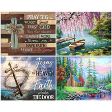 Load image into Gallery viewer, 4pcs Round Diamond Painting Set - Outdoor scenery series (40*30CM)
