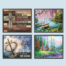 Load image into Gallery viewer, 4pcs Round Diamond Painting Set - Outdoor scenery series (40*30CM)
