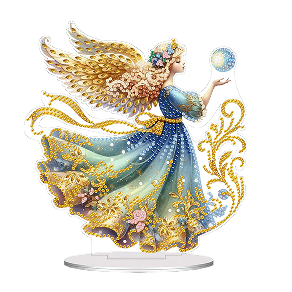 Christmas Table Top Diamond Painting Ornament Kits for Home Decor (Xmas Angel)