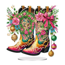 Load image into Gallery viewer, Christmas Table Top Diamond Painting Ornament Kits for Home Decor (Xmas Boots)
