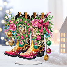 Load image into Gallery viewer, Christmas Table Top Diamond Painting Ornament Kits for Home Decor (Xmas Boots)

