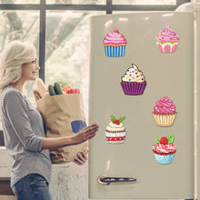 Load image into Gallery viewer, 6Pcs Acrylic Colorful Cupcakes 5D DIY Diamond Art Magnets Crafts for Adults Kids
