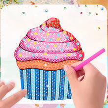Load image into Gallery viewer, 6Pcs Acrylic Colorful Cupcakes 5D DIY Diamond Art Magnets Crafts for Adults Kids
